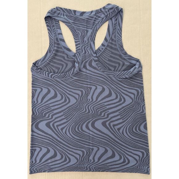 Athleta Sz Small Momentum Seamless Tank Top Blue Marble Racerback - Picture 2 of 6
